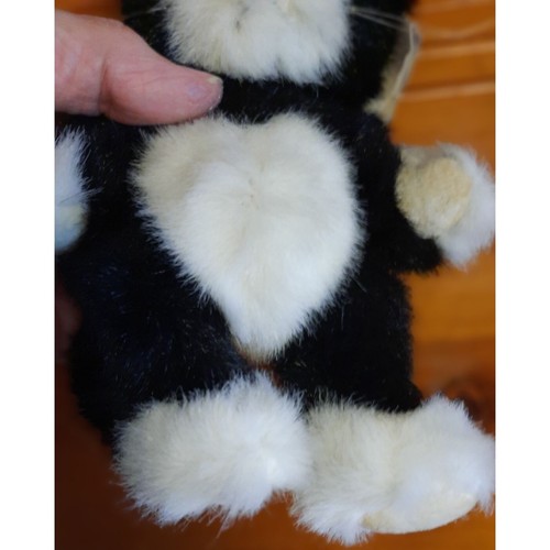 Unipak Angle Cat Plush Toy 6 inch Stuffed Animal Black and White - Picture 3 of 10