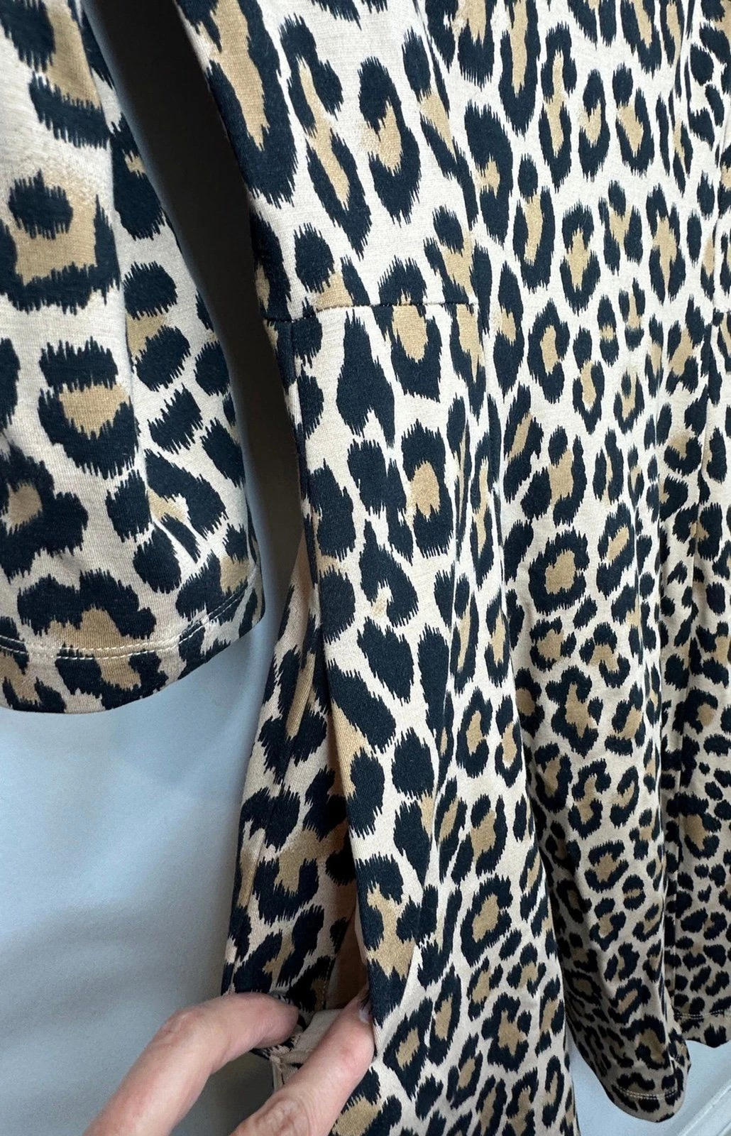 Abito preppy Kate Spade vestibilità e scampanato stampa ghepardo tasche firmate comfort
