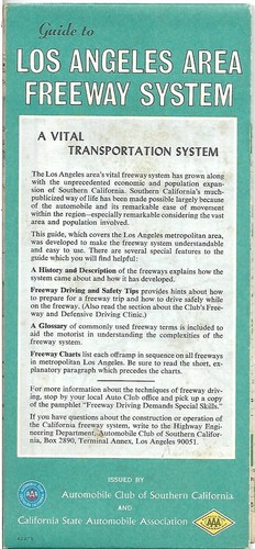 1975 ACSC Road Map LOS ANGELES FREEWAY SYSTEM California Beverly Hills Hollywood - Picture 2 of 4
