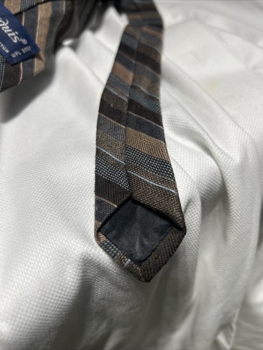 Vintage Mens Marquis Repp Striped Tie Preppy Oxford Multi Colored - Picture 5 of 8