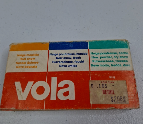 De colección Vola Ski Cera Tres Barras Grandes 30 Gramos Verde Azul Naranja Nuevo Antiguo Stock - Imagen 7 de 11