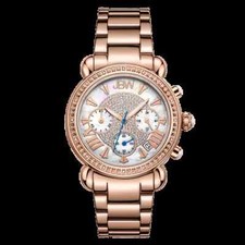 $1490 MSRP|JBW Womens Victory Three Sub-Dial Chronograph Diamond Watch