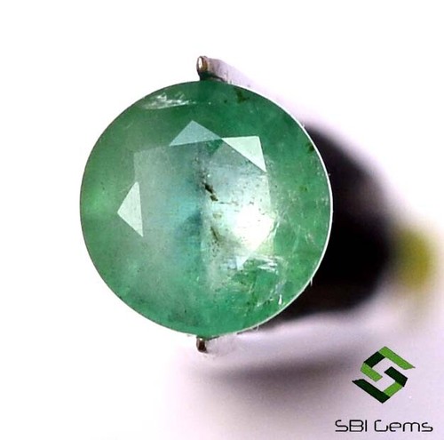 1.26 Cts Certified Natural Emerald Round Cut 7 mm Untreated Loose Gemstone - Picture 4 of 4