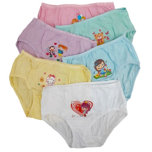 6 pc Girls Panties Underwear 100% Cotton Ann Diane Multi Color - Picture 11 of 11