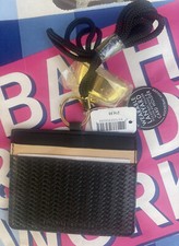 Bath and Body Works PocketBac Hand Gel Holder Halter Schwarz mit Tasche Neu