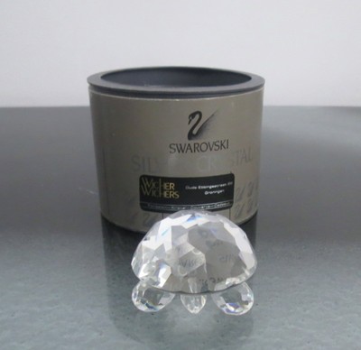 Swarovski テディブレスレット グリーン ゴールドトーンメッキ Swarovski Crystal Large Turtle Green Eyes 7632 NR45 with Box