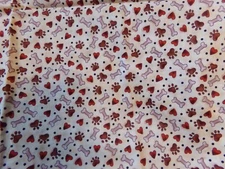 DOGS puppy BONES paw  animal Cotton quilt FABRIC U-Pick SEE INFO 1/2 Yd BTHY