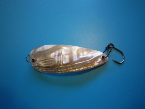 Blinker, Tropfen, Perlmutt Blatt, LxB 90x31mm, verschiedene Ausführungen möglich