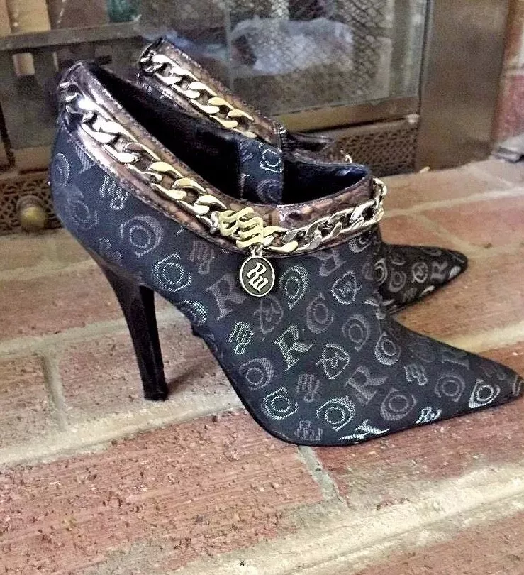 ROCAWEAR Sexy Chain NOVA WOMENS STYLISH STILETTOS HIGH HEELS BOOT SHOES SIZE 6
