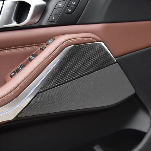 Borde decorativo de panel de puerta interior de fibra de carbono real para BMW X5 G05 X7 G07 2019-2022 - Imagen 3 de 12