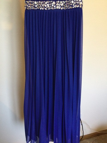 NWT Girl’s Speechless Kids Royal Blue Sequins Beads High Neck Party Dress Size 7 - Picture 3 of 12