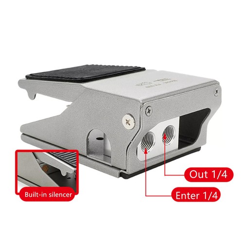 Pneumatisches Fußpedalventil FV-320 Momentan 3 Wege 2 Stellungen 1/4"PT GewindehS19 - Bild 5 von 7