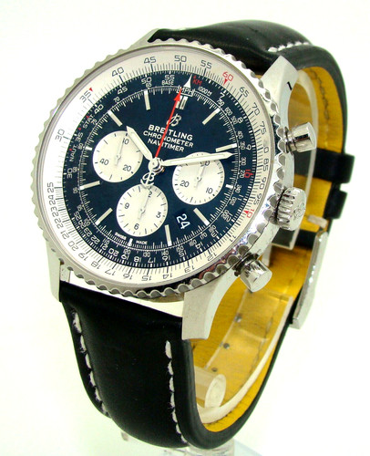 BREITLING 46mm NAVITIMER 01 STEEL AUTOMATIC CHRONOGRAPH WATCH AB0127 C.2019