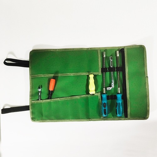 Roll Pouch Spanner Wrench Organizer Electrician Tool Bag with Smooth Zipper - Picture 8 of 16