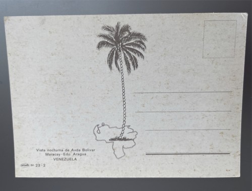 Vintage Postcard Maracay Venezuela Avenida Bolivar vista - Foto 2 di 11