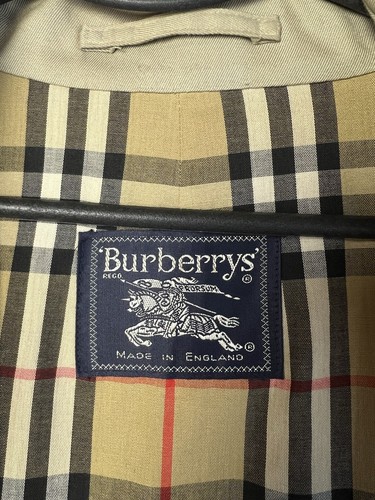 Vintage Burberry Men’s Trench Coat Nova Check Size 54 - Picture 6 of 15