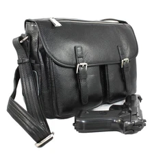 Concealed Carry Leather Locking CCW Handbag