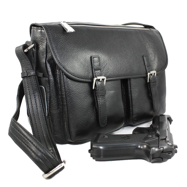 concealed carry messenger bag leather