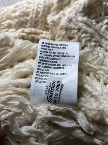 Camiseta sin mangas AEO Crochet crema talla: XS Boho Festival American Eagle - Imagen 8 de 12