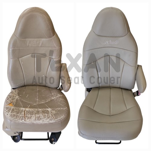 Fits 2002 Chevy Avalanche 2500 LS Front Replacement Seat Cover Leather Dark Gray - Bild 22 von 77