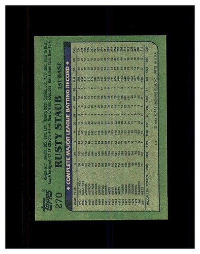 1982 TOPPS BASEBALL #270-499 YOU PICK SEE SCANS OF EVERY CARD STARS NEW LISTING - Picture 3 of 377