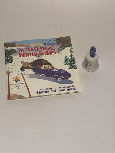 Memorabilia de los Juegos Olímpicos de Invierno de Salt Lake 2002: libro de tatuajes de mascotas y mini campana - Imagen 1 de 9