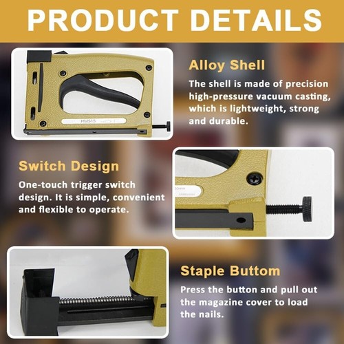 Point Driver Framing Tool, Flexible Point Gun Tacker, Lightweight Metal Pictu... - Picture 4 of 8