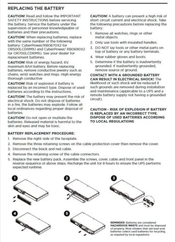 CyberPower OR700LCDRM1U Smart App LCD UPS, 120V/700VA/400W, 6 Outputs, AVR, 1U - Picture 6 of 6