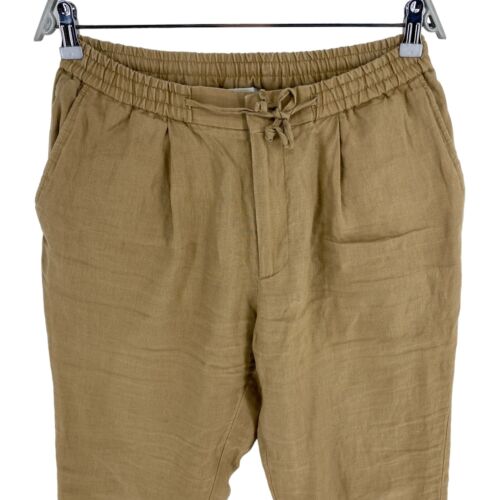 Manuel Ritz Brown Slim Fit Leinen Jogger Hosen Größe Eu 48 UK/US 38 - Bild 2 von 12