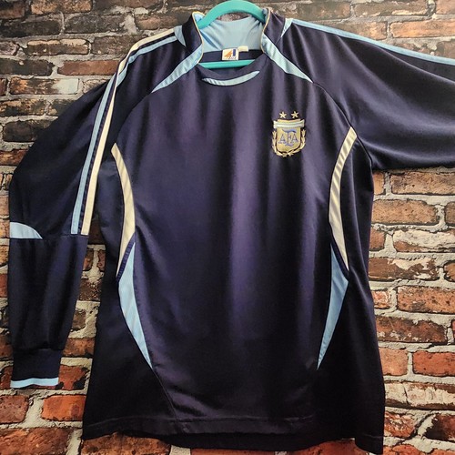 Argentina Soccer Jersey Shorts Kit 2006 WC Away Long Sleeve Set XL AFA Football - Picture 7 of 23