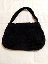 Vintage black beaded evening purse