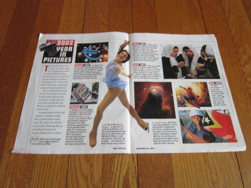Time for Kids Weekly World News Paper 2002 R Benigni, Sarah Hughes, Spiderman - Picture 2 of 6