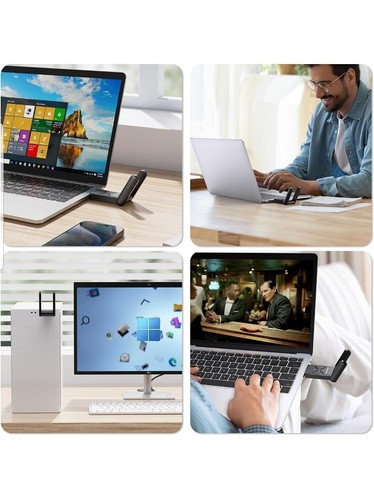 USB WiFi Wireless Adapter for PC, 1300Mbps Dual Band 2GHz/400Mbps Adapter - Picture 3 of 3