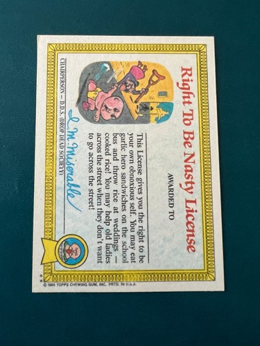 Garbage Pail Kids Series 1 1985 completa tu conjunto GPK 1ª selección de U OS1 mate *NL* - Imagen 272 de 482