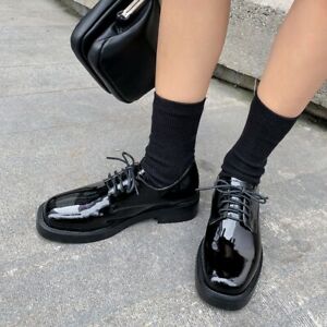 Womens Lace Up Oxfords Shoes Patent 