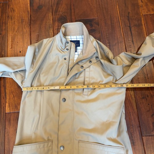 Brooks Brothers Raincoat Jacket Mens Small Tan Lined Water-Resistant - Picture 7 of 10