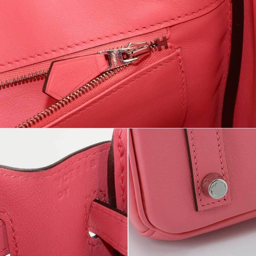 HERMES Birkin 25 Hand Bag Swift Leather Rose Dete Purse Pink 90277234 - Picture 10 of 10