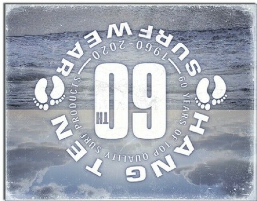 Hang Ten 60th Surf Ropa Equipo Surf Playa Retro Pared Arte Decoración Metal Lata Letrero - Imagen 3 de 4