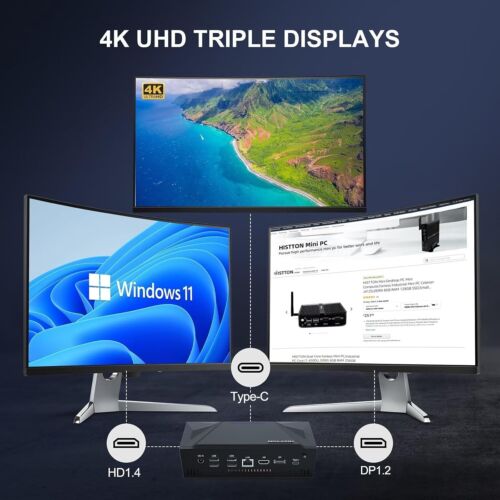 Histton Mini Pc I9-11900H,4.9ghz,32DDR4,512M.2SSD,Gaming,4kTripleDisplay - Picture 7 of 9