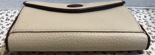 *Rare*Bone/BC Trim*Vintage Dooney & Bourke *Zip-Along Crossbody*Wallet*19127M  - Picture 7 of 8