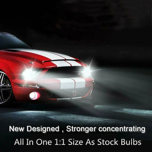 4-Sides H4 9003 Super White 12000LM Kit LED Headlight Bulbs High Low Beam 6500K - Picture 2 of 12