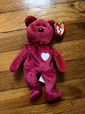 Ty Valentina the Red Bear Beanie Baby With Tag