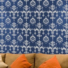 Bali Ikat Moroccan STENCIL Pattern Decorative Paint walls fabric Reusable