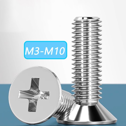 Phillips Machine Screws Countersunk Flat Head Bolts M3 M4 M5 M6 M8 Stainless - Picture 3 of 124