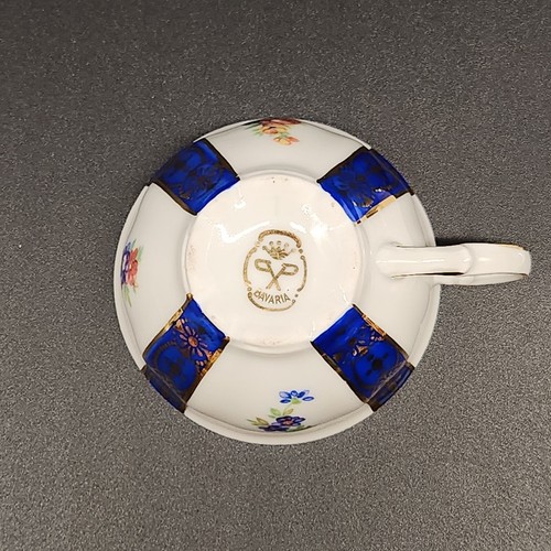 Schuman Arzberg Bavaria Tea Cup & Saucer From Germany Porcelain Floral W/Gold - Picture 12 of 15