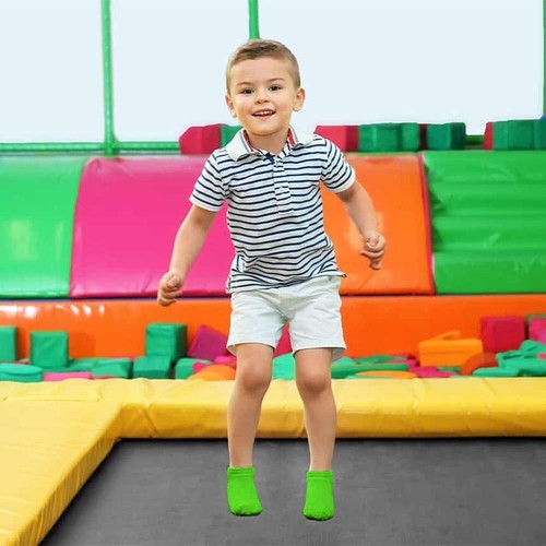 Kids Non Slip Trampoline Socks Anti-Skid Sticky Grips Indoor Breathable Socks... - Picture 2 of 7