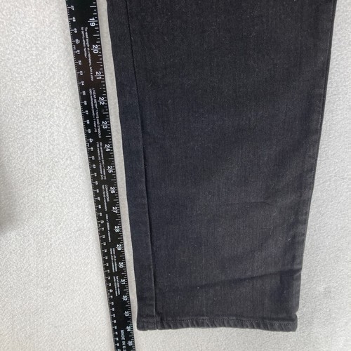 Lee Jeans Women's 10 Long Relaxed Straight Leg Black Stretch Denim Casual Preppy - Picture 8 of 12