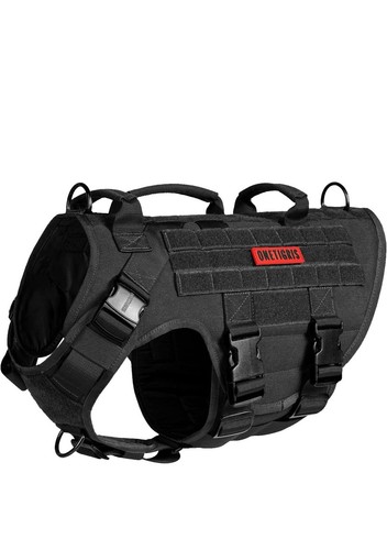 OneTigris X Destroyer Tactical Dog Harness 3 Handles Heavy Duty Dog Vest, Size L