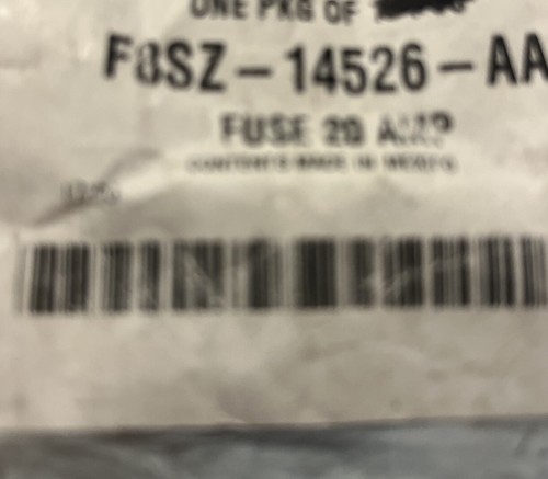 NEW OEM FORD PART F8SZ14526AA BOX FUSE - 20 AMP - Sold Individually - Picture 1 of 2