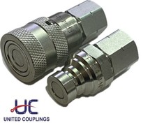 All Sizes Flat Face Hydraulic Coupler NPT | Skid Steer Bobcat | 1/4,3/8,1/2,3/4